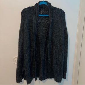 H&M Basic Cardigan Gray Loose Knit